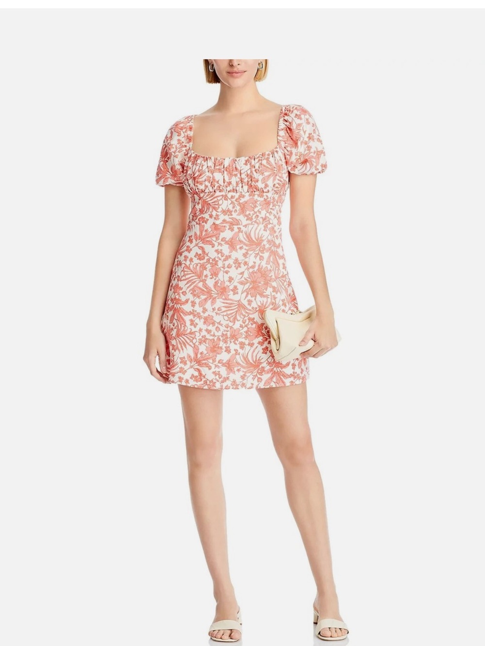 NWT Aqua Puff Sleeve Mini Cotton Women’s Dress
